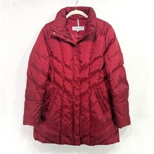Andrew Marc Jacket Women M Red Down Puffer Outdoor Warm Winter Lightweight